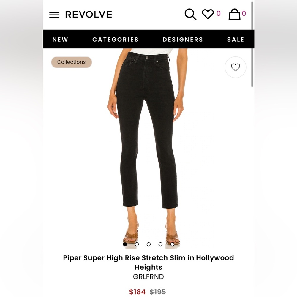 GRLFRND Super High Rise Stretch Slim Crop Size 24